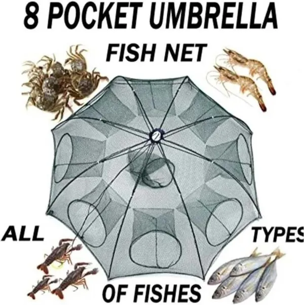 Ahmedfishingnet_Ahmed_fishing_net_8_Pocket_Ambrella_Fishing_net_8_Holl_Fishing_Net_(Green)_Fishing_Net_(Green)