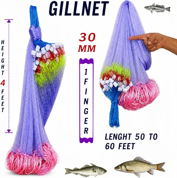 Ahmedfishingnet_1_Finger_30mm_Fishing_Gillnet_(white_jaal_malai_suto_sisa_net)_Fishing_Net_(Multicolor)