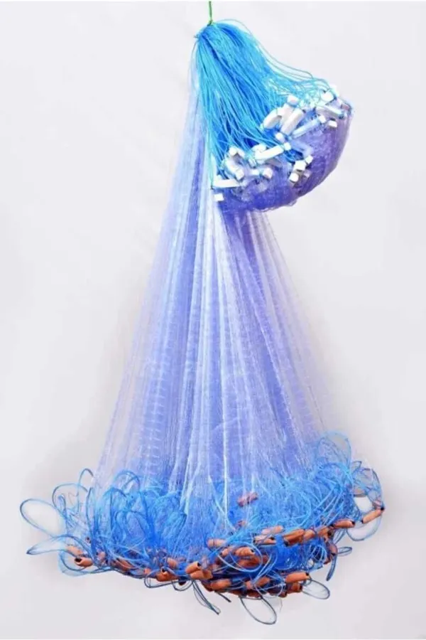 AhmedFishNet_SMALL_FINGER_20MM_GILLNET_MUD_SINKER_HIGHT_3FT_Fishing_Net_(Multicolor)
