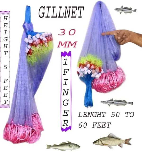 AhmedFishNet_AHMEDENTERPRISE_Ahmed_1_Finger_30mm_Fishing_Gillnet_(Multicolour)_Fishing_Net_(Multicolor)