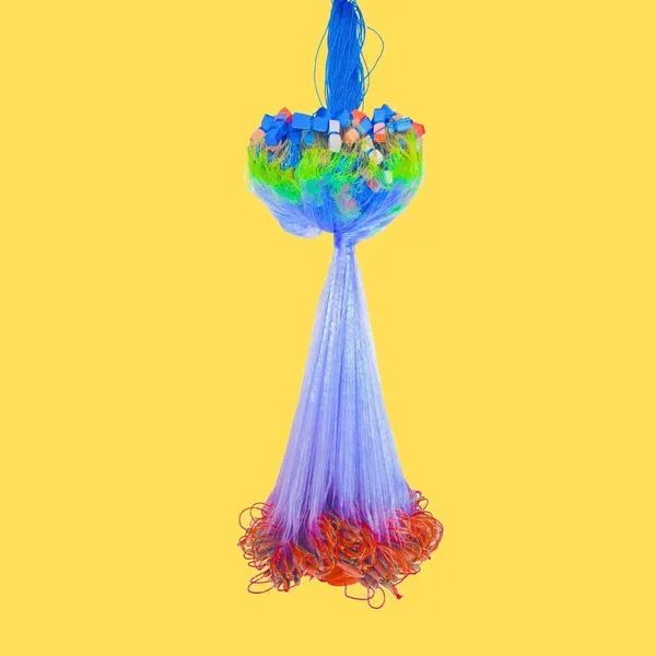 AhmedFishNet_0.75_Finger_22mm_Fishing_Gillnet_–_3.2ft_x_50-60ft_Net_with_Clay_Sinkers_Fishing_Net_(Multicolor)