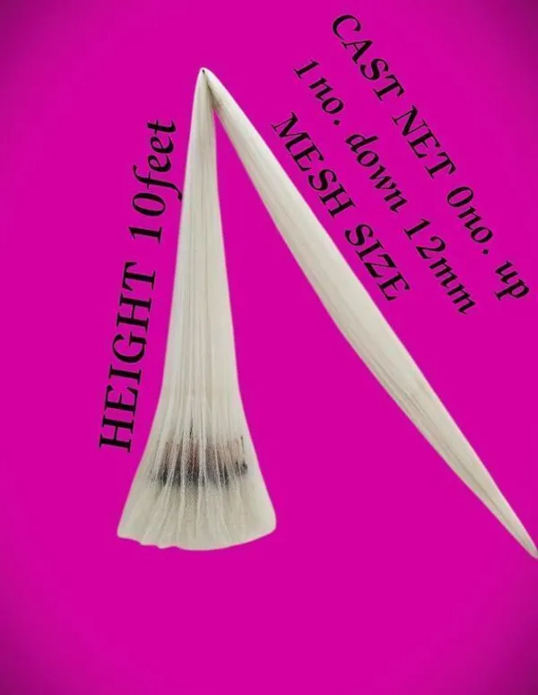AhmedFishNet_0no.UP_1no._Down_12mm_MESH_Size,_ROUND-45feet,_WEIGHT-3kg,_HEIGHT-10feet_(White)_Fishing_Net_(White)