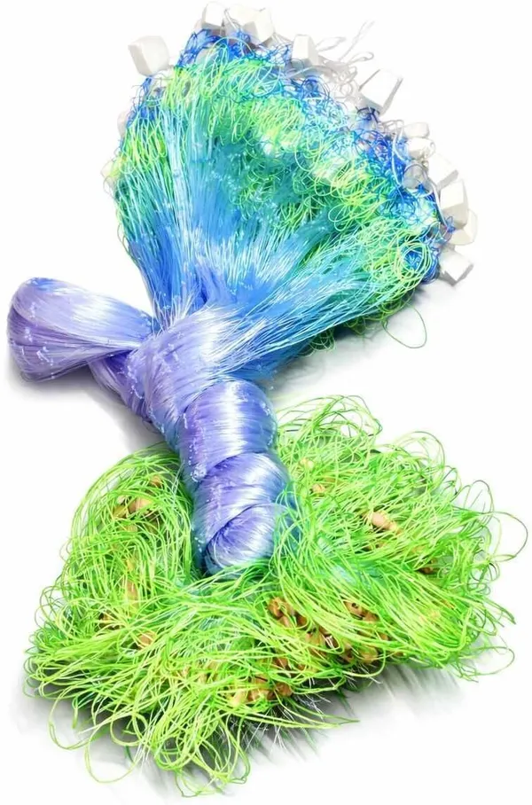 AhmedFishNet_4finger_gill_net_(white_jal_green_suto_goll_kati)_gill_net_Fishing_Net_(Multicolor)