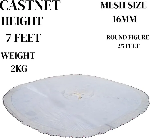 AhmedFishNet_Cast_Net_Jhaki_Jaal_7ft_–_25ft_Round_Nylon_Net_|_16mm_Mesh,_Iron_Sinkers_Fishing_Net_(Blue)
