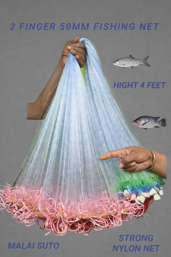 AhmedFishNet_2_finger_50mm_gillnet_height_4feet_Fishing_Net_(Multicolor)