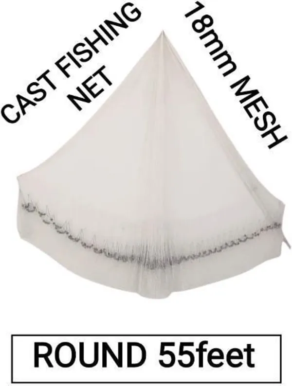 AhmedFishNet_Cast_Fishing_Net_1+2_18mm_Mesh_Size_Weight_4kg_Height_12feet_Fishing_Net_(White)