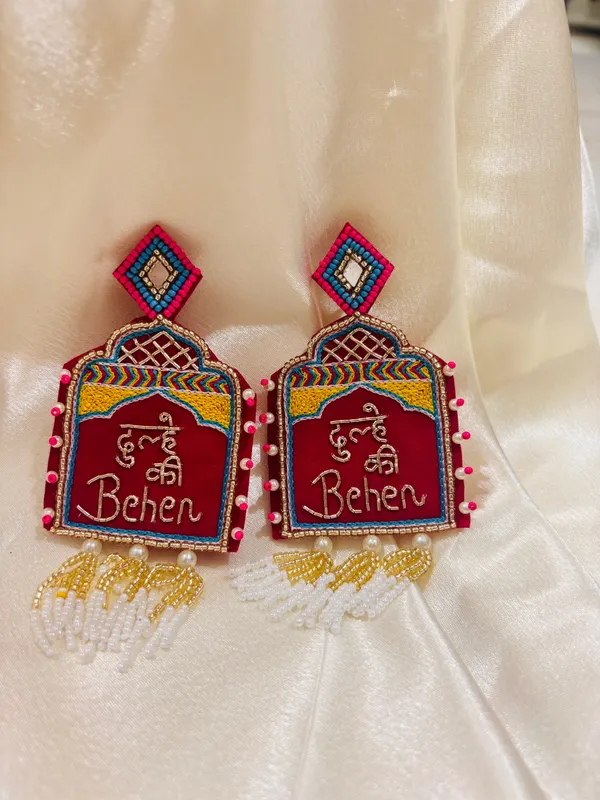 Handmade_Beaded_Earings_Red