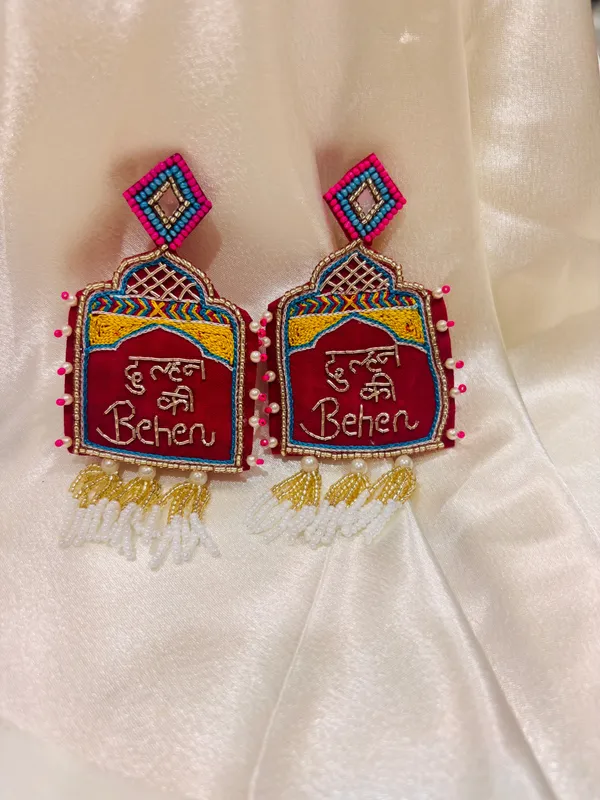 Handmade_Beaded_Earings_Red