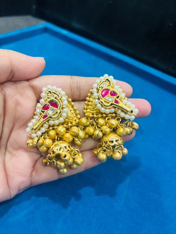 Golden_Small_Kashmiri_Jhumka_Default_Title