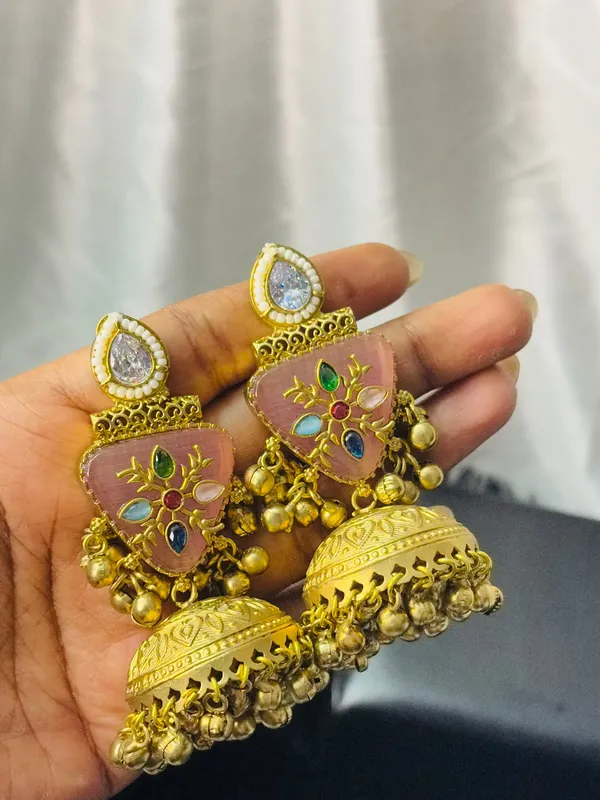 Golden_Kundan_Jhumka_Default_Title