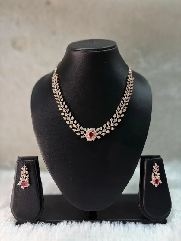 Exclusive_Diamond_Necklace_With_Pink_Stone_Default_Title