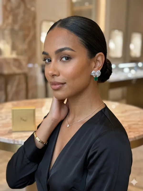 Emerald_Bow_Drop_Earrings_Luxe_Cz_Statement_Studs_For_Evening_Wear_Default_Title