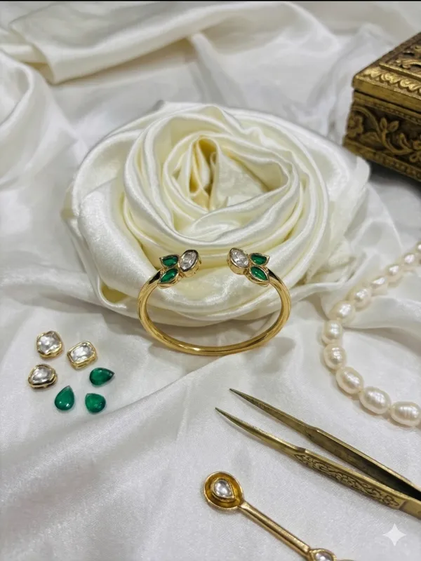 The_Aethelred_Flora_Adjustable_Kada_Collection_White