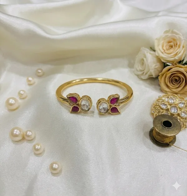 The_Aethelred_Flora_Adjustable_Kada_Collection_Dark_Pink