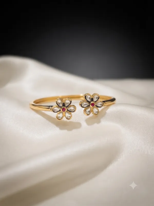 Phool_Kundan_Cuff_Bracelet_White
