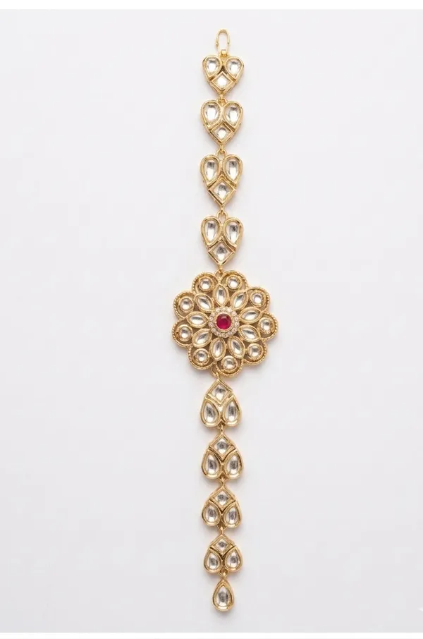 Floral_Kundan_Adjustable_Bracelet_Default_Title