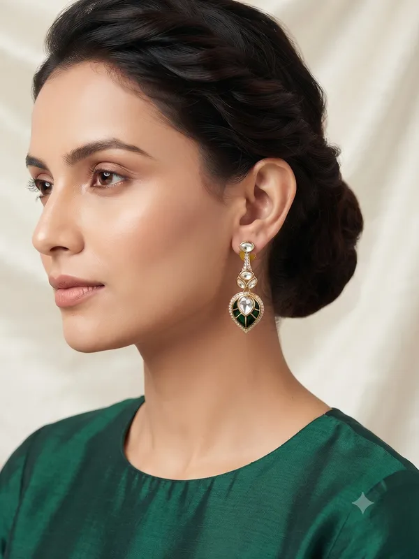 Emerald_Leaf_Kundan_Danglers_Default_Title