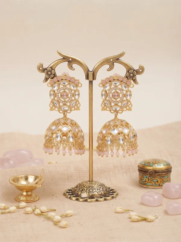 Royal_Jaali_Kundan_Jhumkas_Pink