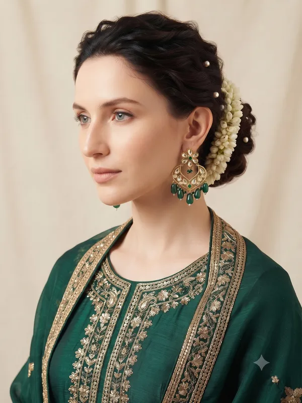 Bloom_Chandbali_Earrings_Green