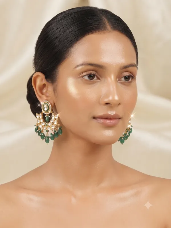 Oasis_Polki_Earrings_Green