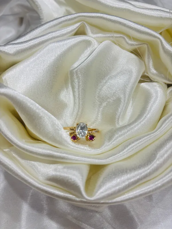 Gold_Oval_Solitaire_Stackable_Ring_Set_With_Ruby_Pink_Green_And_White_Stones_White