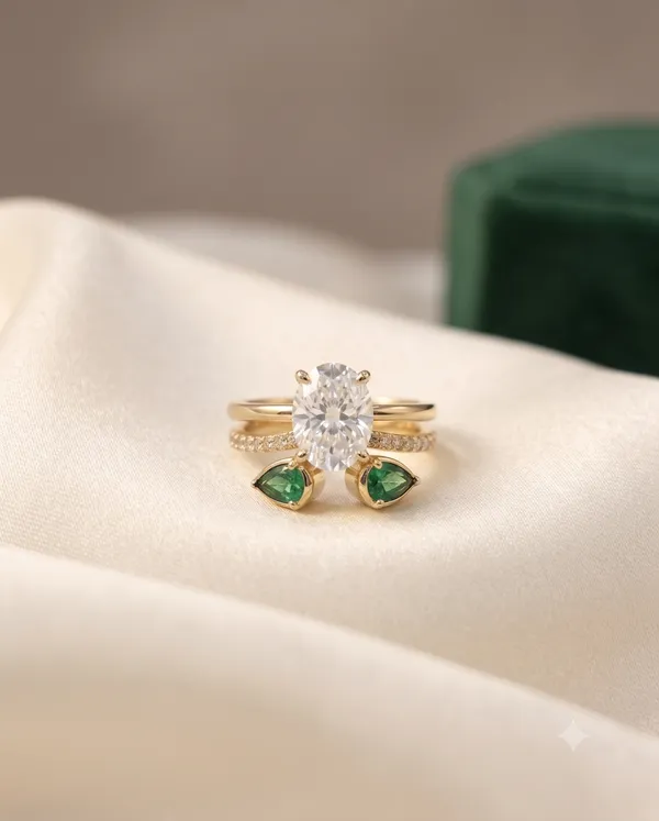 Gold_Oval_Solitaire_Stackable_Ring_Set_With_Ruby_Pink_Green_And_White_Stones_White