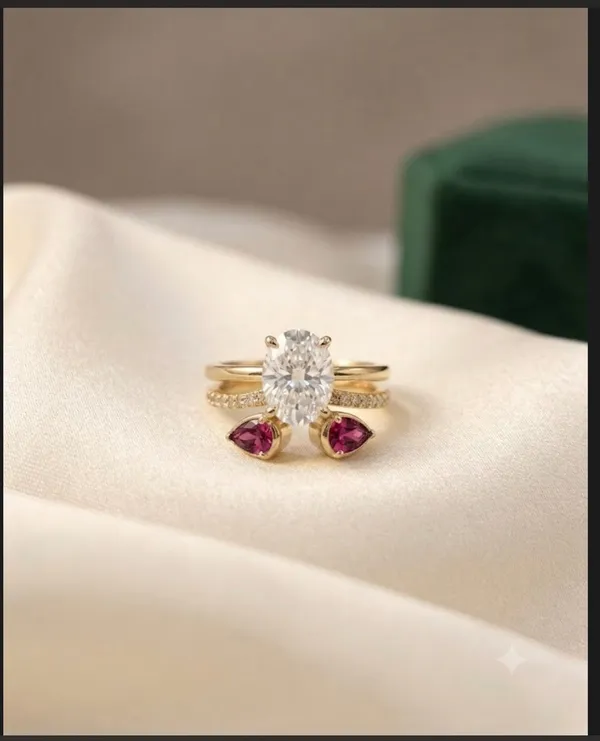 Gold_Oval_Solitaire_Stackable_Ring_Set_With_Ruby_Pink_Green_And_White_Stones_White