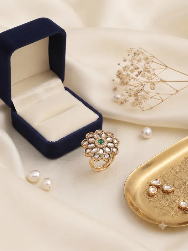 Lyra_Emerald_Kundan_Floral_Adjustable_Ring_White