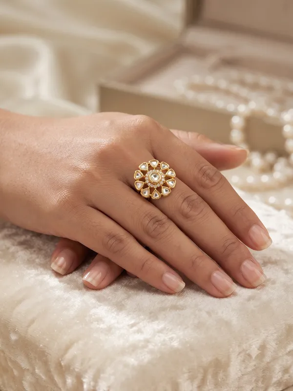 Royal_Lotus_Kundan_Cocktail_Ring_Green
