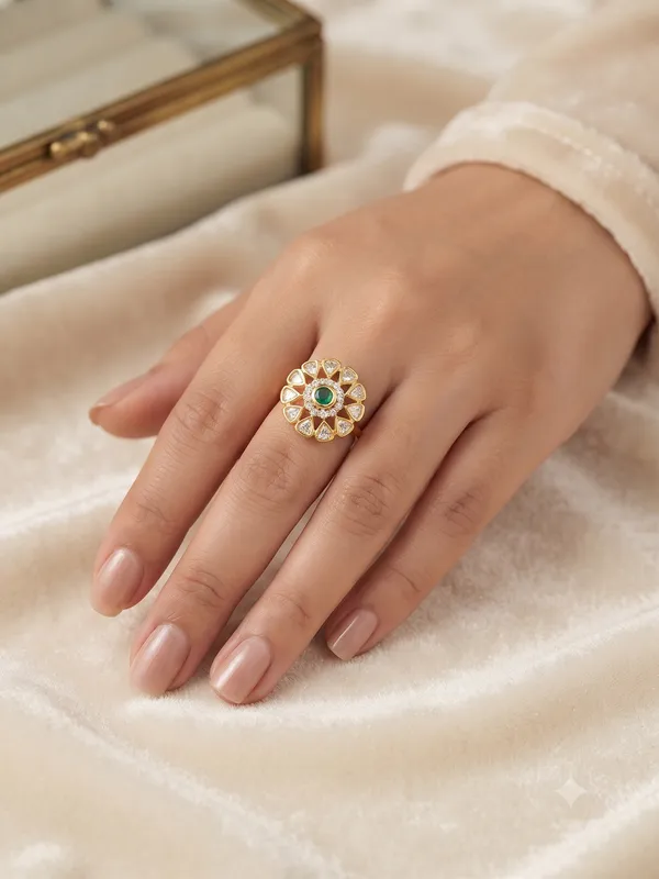 Royal_Lotus_Kundan_Cocktail_Ring_Dark_Pink