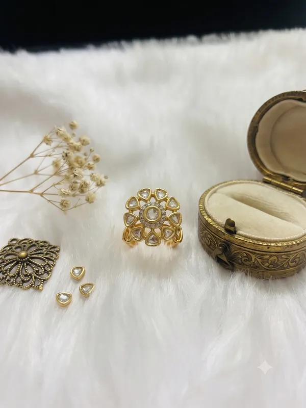 Royal_Lotus_Kundan_Cocktail_Ring_Dark_Pink