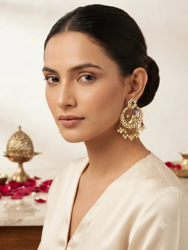 Chandni_Lotus_Kundan_Chandbali_Earrings_Default_Title