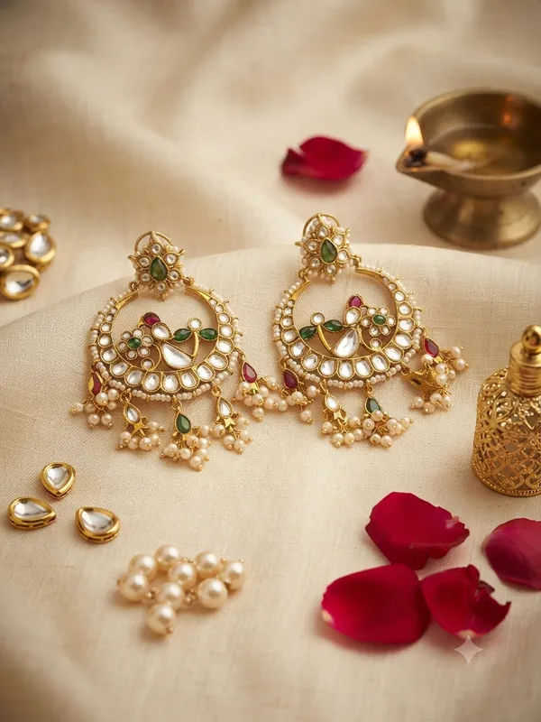 Chandni_Lotus_Kundan_Chandbali_Earrings_Default_Title