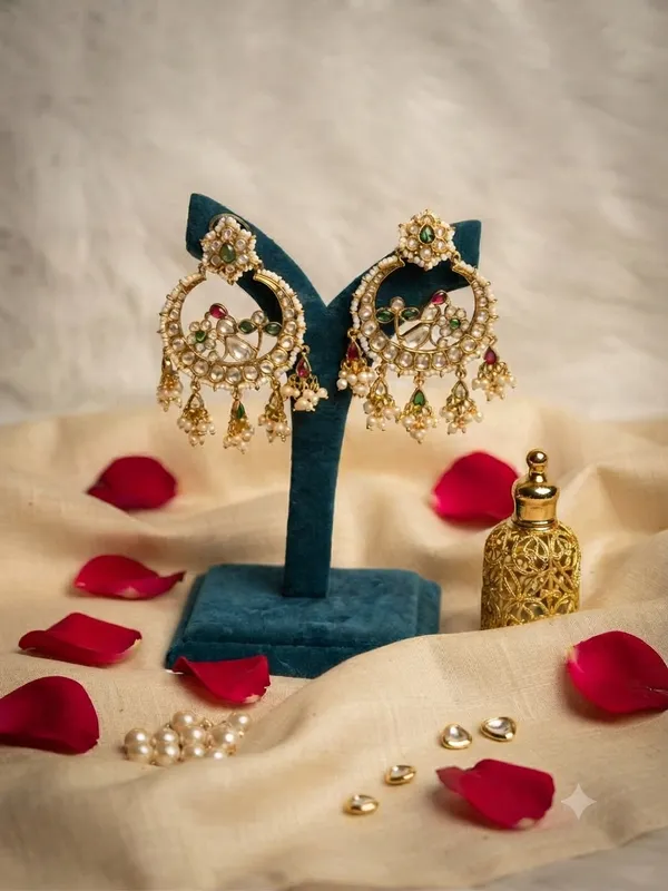 Chandni_Lotus_Kundan_Chandbali_Earrings_Default_Title