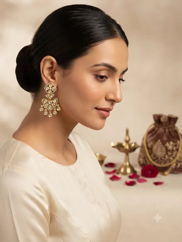 Inaaya_White_Polki_Statement_Danglers_Default_Title
