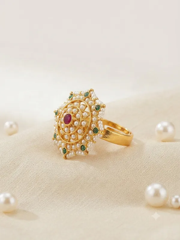 Maharani_Octagonal_Pearl_Statement_Ring_Default_Title