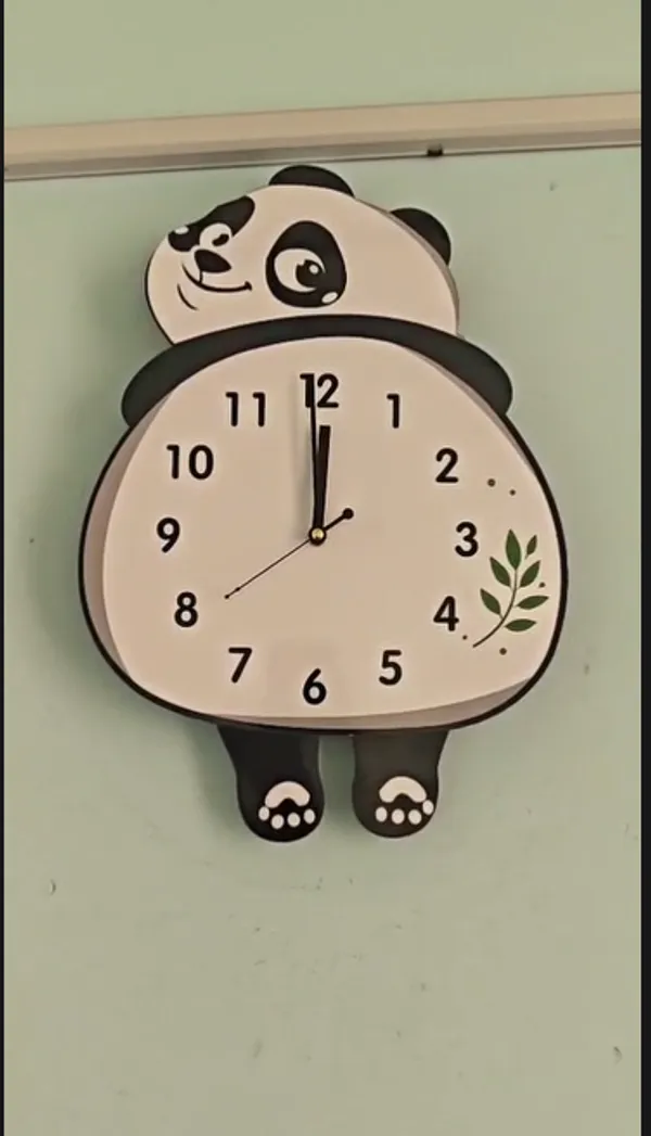 Panda_Pattern_Decorative_Wall_Clock