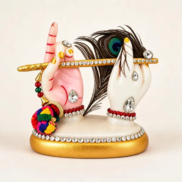 Resin_Krishna_Flute_Showpiece_With_Peacock_Feather