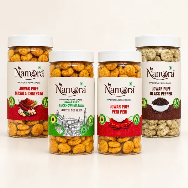 Namora_Jowar_Puff_Chatpata_Masala_,Lucknowi,_Peri_Peri_&_Black_Pepper_Flavour_Pack_Of_4
