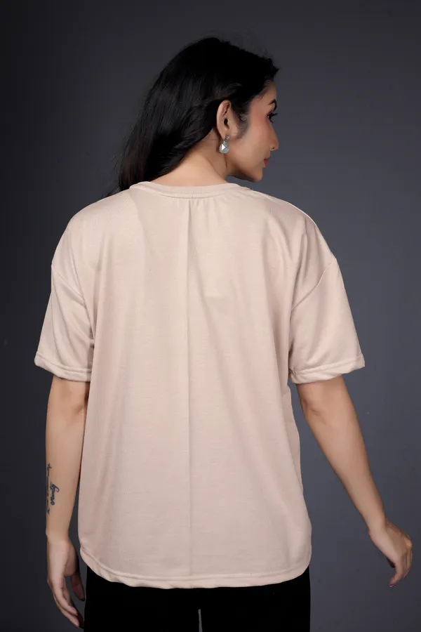 Beige_Embroidery_Semi_-_Oversized_T-Shirt_for_Women