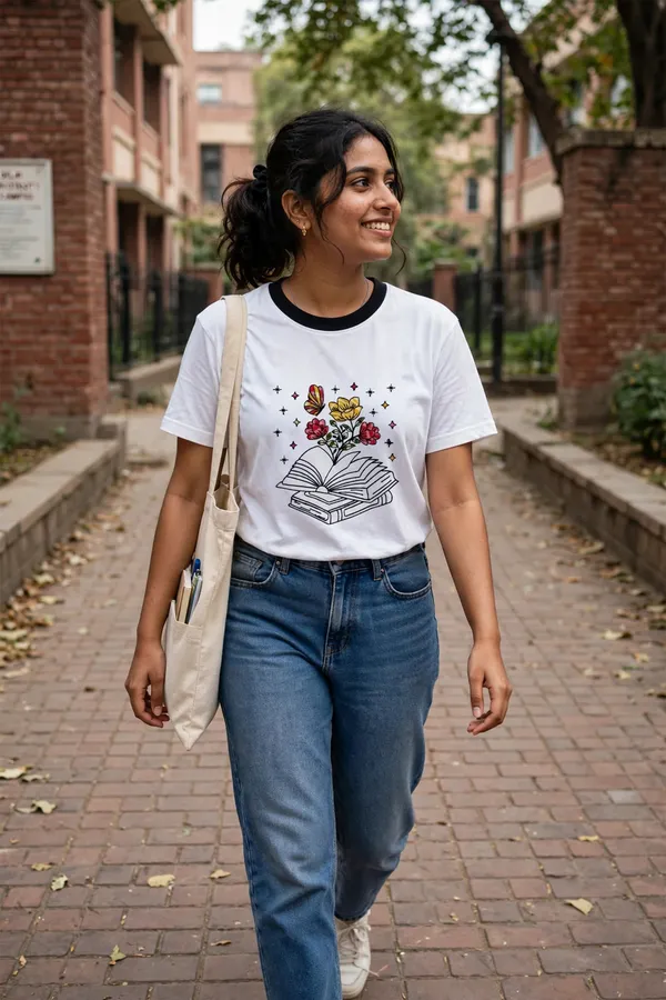 White_Embroidery_Semi_-_Oversized_T-Shirt_for_Women