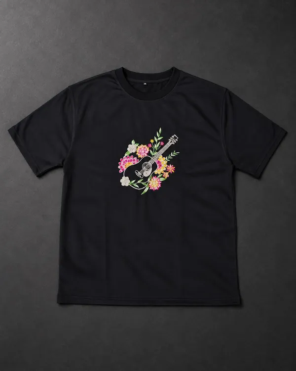 Black_Embroidery_Semi_-_Oversized_T-Shirt_for_Women