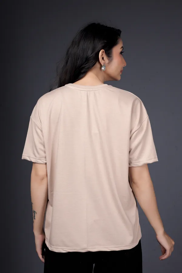 Beige_Embroidery_Semi_-_Oversized_T-Shirt_for_Women