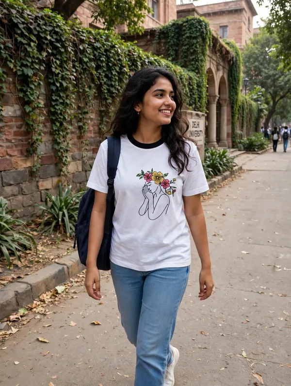 White_Embroidery_Semi_-_Oversized_T-Shirt_for_Women