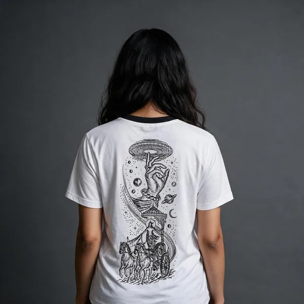 Krishna_White_Embroidered_Semi-Oversized_T-Shirt_|_Devkison