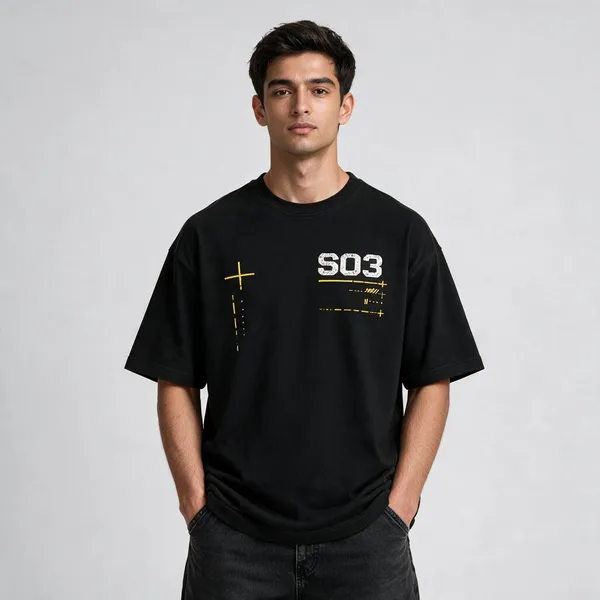 Distress_Lane_Black_Graphic_Oversized_T-Shirt_|_Devkison