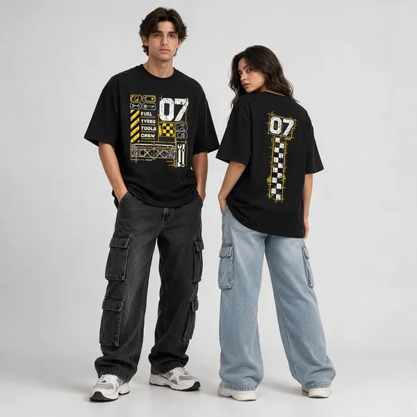 Racing_Garage_Black_Graphic_Oversized_T-Shirt_|_Devkison