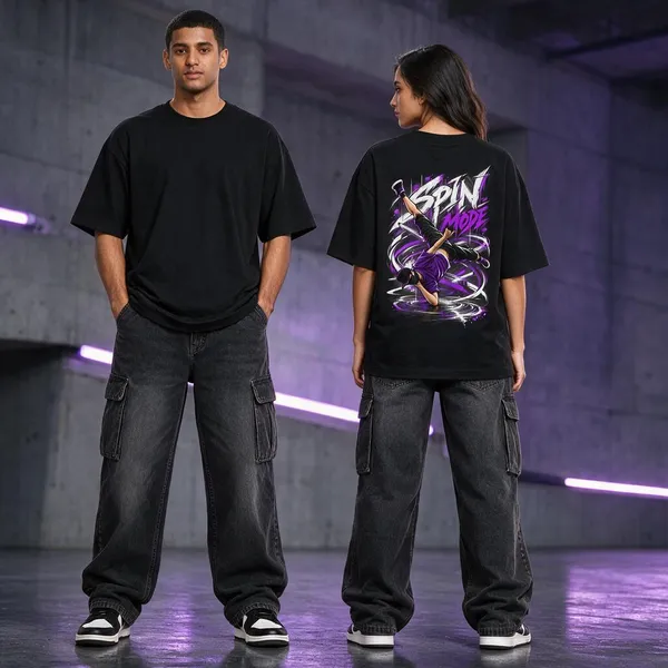 Spin_Mode_Black_Graphic_Oversized_T-Shirt_|_Devkison