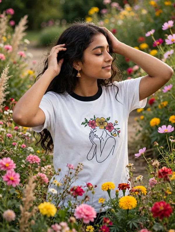White_Embroidery_Semi_-_Oversized_T-Shirt_for_Women