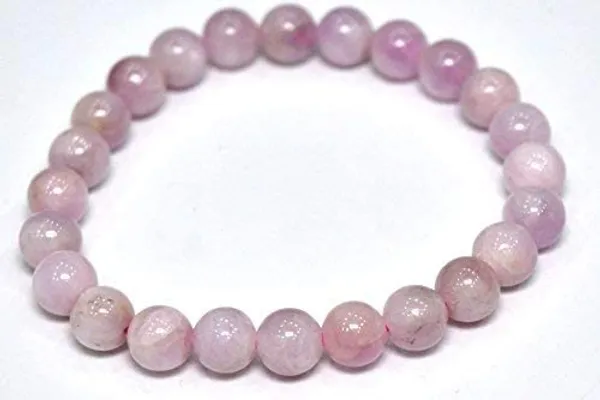 Aaa_Quality_Certified_Kunzite_Stone_Natural_Crystal_8Mm_Pink_Beads_Unisex_Bracelet